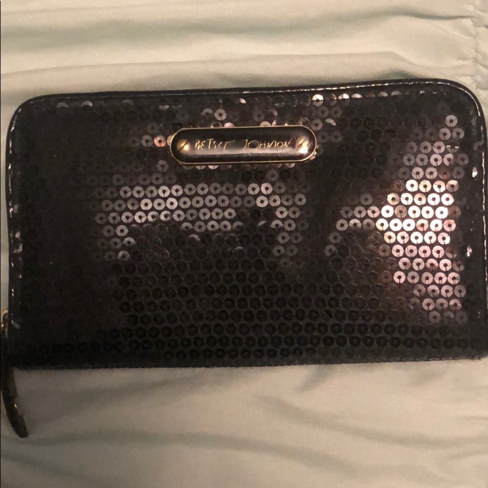 Betsey Johnson sequin wallet like new!